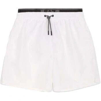 Image of EA7 Emporio Armani Beachwear Swimming shorts, Men&#039;s, Size: Large, White