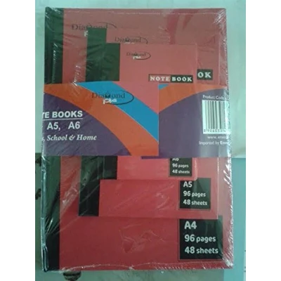 Image of DIAMOND PLUS A4/A5/A6 Hardback Notebook Assorted (Pack of 3)
