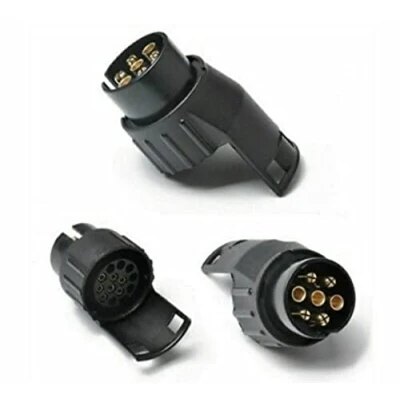 Image of 7 to 13 Pin Plug Trailer Truck Electric Adapter Towbar Towing Socket Converter