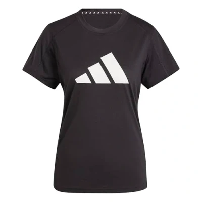 Image of adidas Women&#039;s Train Essentials Big Performance Logo Training Tee, Black/White, S