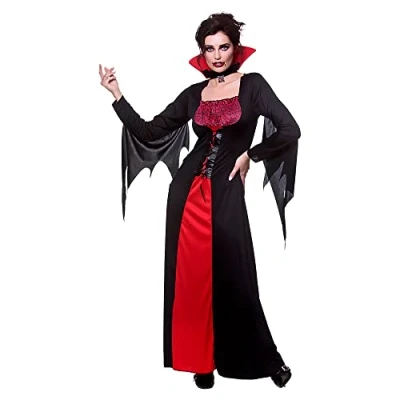Image of Womens Classic Vampire Halloween Fancy Dress Costume Small (UK 10 12)