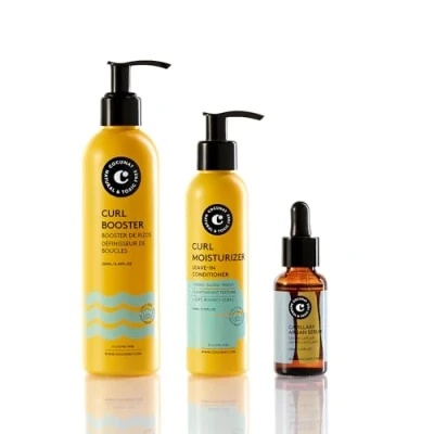 Image of COCUNAT Shiny Curls Plan Moisturizer Leave In + Curl Booster Argan Oil Serum Curly Method Moisturises, Detangles, Nourishes, Eliminates Frizz 250ml+150ml 30ml