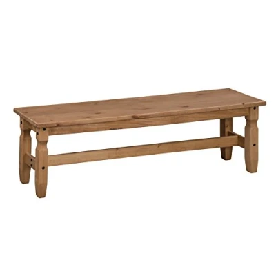 Image of Mercers Furniture Corona Bench Pine, 5 ft