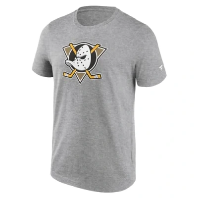 Image of NHL Anaheim Ducks Primary Logo Graphic T Shirt Grey, gray, XXL