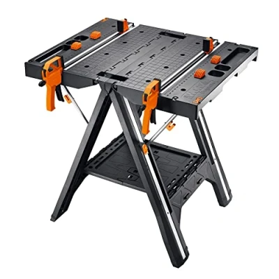 Image of Worx WX051 Pegasus Foldable Work Table (787 mm x 635 812 mm), Black
