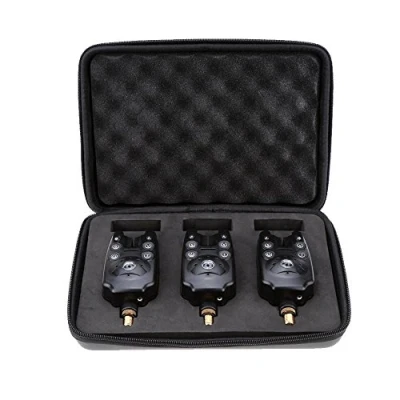 Image of Lixada Fishing Bite Alarm Set,LED Wireless and Rod with Water Resistant Adjustable Sound (Pack of 3)