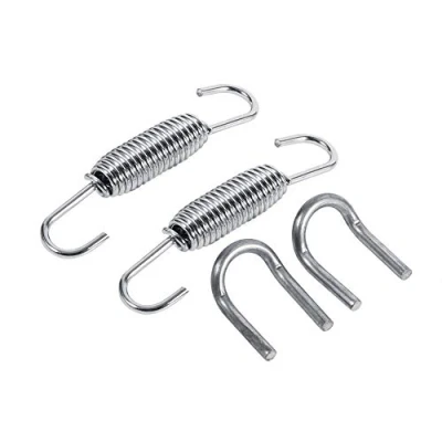 Image of Keenso 2x Motorcycle Exhaust Pipe Spring, System Fully Rotatable Mounting Springs Stainless Steel