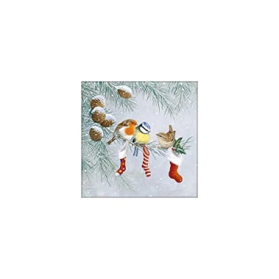 Image of Ambiente 3 Ply Paper Napkins Christmas Socks