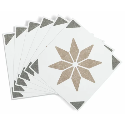 Image of d c fix Set of 6 Tile Stickers, Wall Tiles, 15 x cm, Alia Olive, Practical Adhesive Tiles for Kitchen, Bathroom and Kitchen Splashback, Self Water Resistant Film
