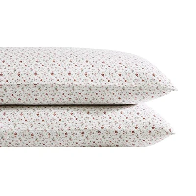 Image of Laura Ashley Home Sateen Collection 2pc Pillowcase Set 100% Cotton, Silky Smooth &amp; Luminous Sheen, Wrinkle Resistant Bedding, Evie