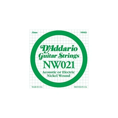 Image of D&#039;Addario .021 Nickel Wound Single String for Electric Guitar