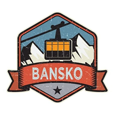 Image of 2 x 10cm Bansko Bulgaria Ski Vinyl Stickers Sticker Laptop Luggage #19513 (10cm Wide)