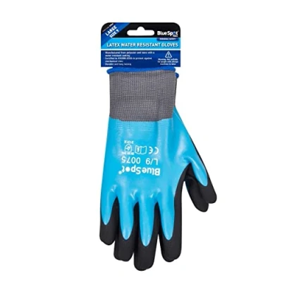 Image of Blue Spot Tools Latex Water Resistant Gloves (Large)