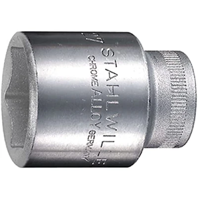 Image of STAHLWILLE Socket/socket spanner insert, non slip drive, high power transmission, performance quality, tough steel alloy, 17 mm, drive 12.5 mm (1/2 inch)