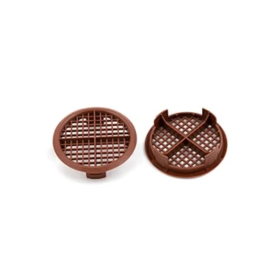Image of 10 Number Brown Plastic Round Push in Soffit Roof Vent Eaves Fascia Airflow Ventilator 70mm 23/4&quot; Dia