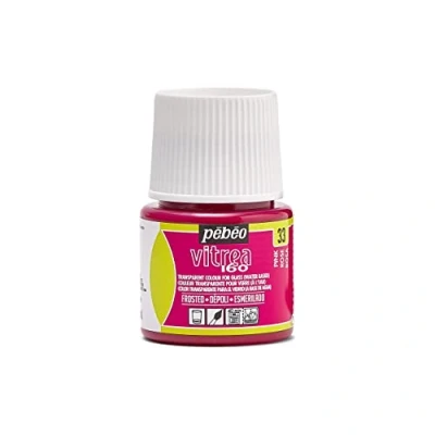 Image of Pebeo Transparent Glass Paint Vitrea 160C Pink 45 ML