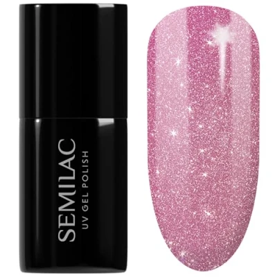 Image of SEMILAC 331 Blink Pink Nail UV Gel Polish Long Lasting and Easy to Apply Soak off UV/Led Perfect for Home Professional Manicure Pedicure 7 ml