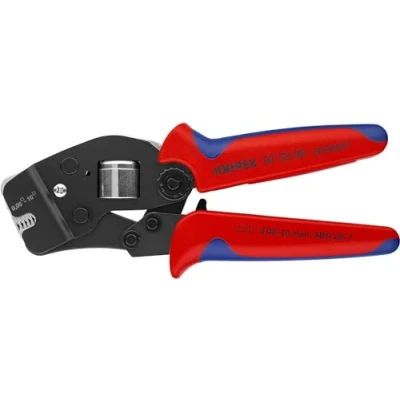 Image of Knipex Self Adjusting Crimping Pliers for wire ferrules with front loading burnished, multi component grips 190 mm 97 53 08