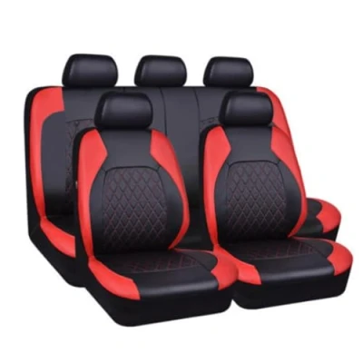 Image of ZAPORA Car Seat Cover Full Sets, for Dacia Sandero Stepway 3.Gen 2.Gen 2012 2023 9 Pcs Set Surround Leather Waterproof NonSlip Front Rear Protectors Interior Accessories,C