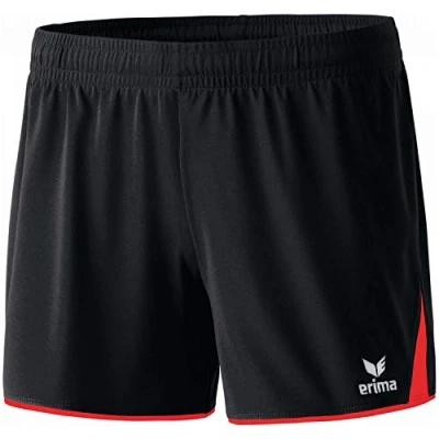 Image of Erima 5 Cubes Women&#039;s Shorts without Inner Briefs, Womens, ohne Innenslip, black/red, 18