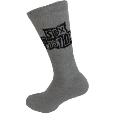 Image of Mazeys Mens Classic Officially Licensed Rock Socks… (Sex Pistols Grey)
