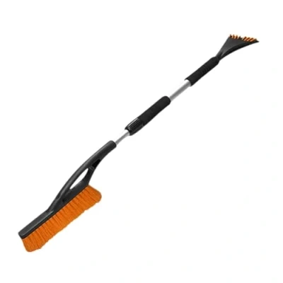 Image of MYPURECORE Heavy Duty Car Ice Scraper &amp; Snow Brush (2 in 1) Non Scratch Windscreen with Ergonomic Foam Grip Telescopic Handle. Essential Winter Kit for Cars, SUVs Trucks.