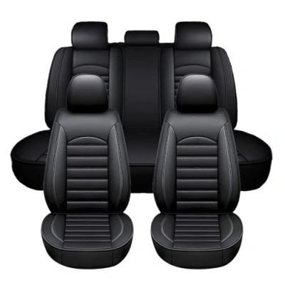 Image of chifeng Full Set Of 5 Car Seat Covers,For Altea Arona Ateca Ibiza Leon Tarraco,Universal Leatherette Covers Durable, Waterproof, Breathable (5)