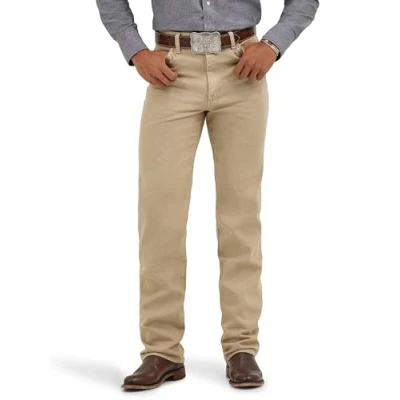 Image of Wrangler Men&#039;s Cowboy Cut Original Slim Fit Western Jean,Dark Beige,30x30