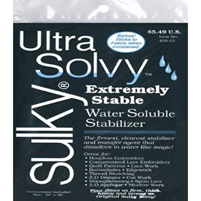 Image of Sulky Ultra Solvy Water Soluble Stabilizer 19.5&quot; X36, 19.5&quot;X36&quot;