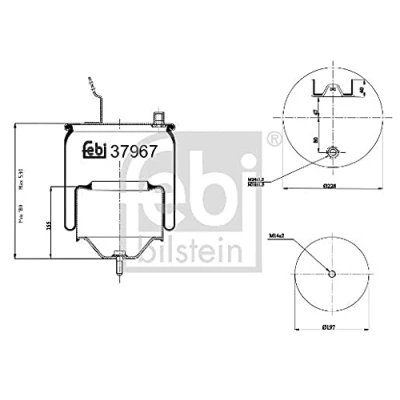 Image of 20375227, 20427801, 20456154, 20531986, 20582209 Boot, air suspension FEBI BILSTEIN 37967 Rear Axle Left, Right