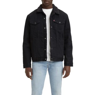 Image of Levi&#039;s Men&#039;s Type 3 Sherpa Trucker Denim Jacket, Berk, XS
