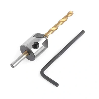 Image of Woodworking Countersink Drill Bit Set, Carpentry Reamer Boring Tool Round Shank with Hex Key(4mm)
