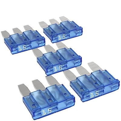 Image of AUPROTEC Micro 3 Car Fuses, MikrOTO III 5 A 15 Plug In Blade Selection: A, Blue, Pack of