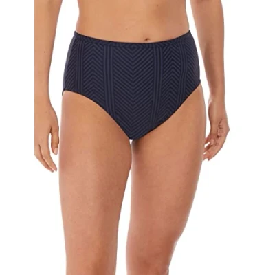 Image of Fantasie Women&#039;s Long Island High Waist Bikini Brief Bottoms, Ink, Small