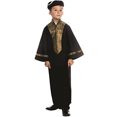 Image of Dress Up America Sephardic Chacham Rabbi Costume for Kids Beautiful Set Role Play