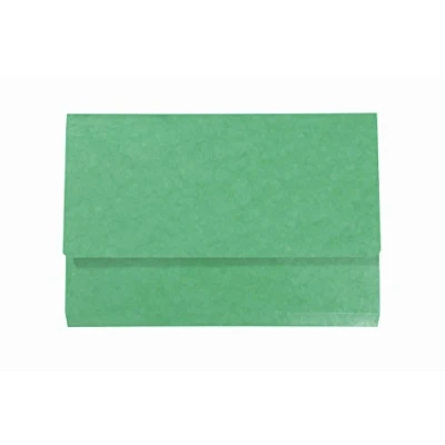 Image of Exacompta Iderama Document Wallets, 265 gsm, Foolscap Dark Green, Pack of 10