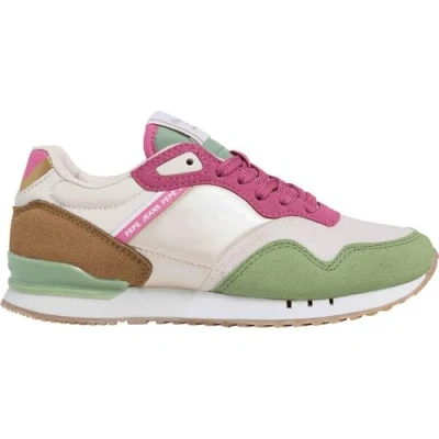 Image of Pepe Jeans London Glam G Sneaker, Green (Bleach Green), 4.5 UK