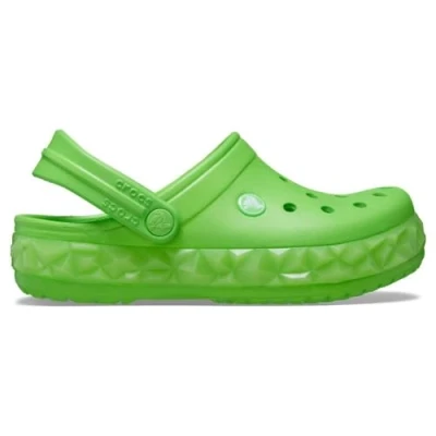 Image of Crocs Boy&#039;s Unisex Kids Crocband Clog T, Geo Glow Band (Green Slime), 5 UK Child