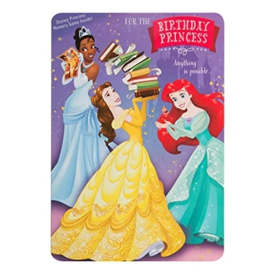 Image of Hallmark Disney Princess Birthday Card &#039;Memory Game&#039; Medium