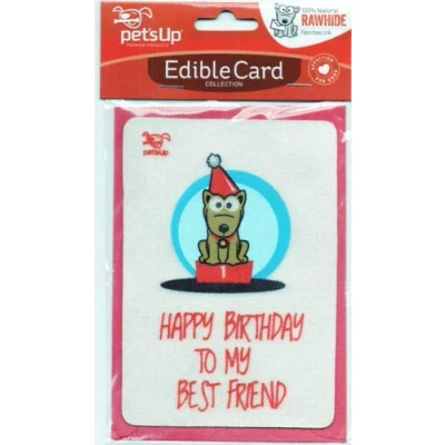 Image of Surrey Feed Edible Birthday Card for Dogs Best Friend Design