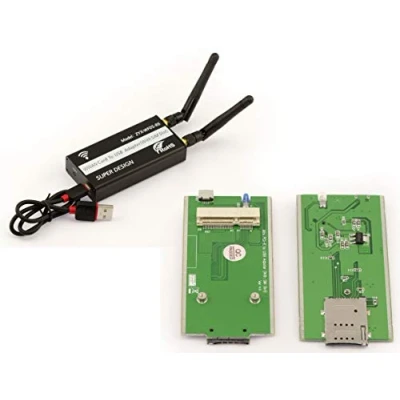 Image of KALEA INFORMATIQUE MiniPCIe to USB adapter for WWAN LTE module (mPCIe type) with SIM card slot, 3G 4G compatible.