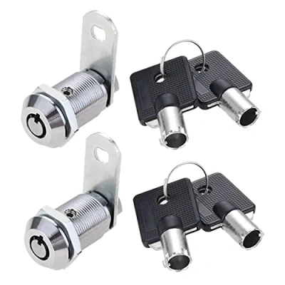 Image of 2 Pack Tubular Cam Locks, Dreld 1 1/8 Inch Cylinder Safe Lock with 4 Keys, Security Storage Locks for Mailbox, Drawer, Cabinets, RV, Vending Machines, Electronic Boxes, ATM (27mm, Keyed Alike)