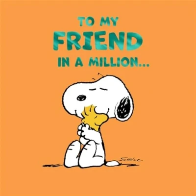 Image of Cards Hallmark Peanuts Snoopy Friend Birthday Thank You Friendship To My in a million...