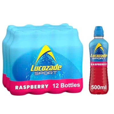 Image of Lucozade Sport Raspberry, 500 ml (Pack of 12)