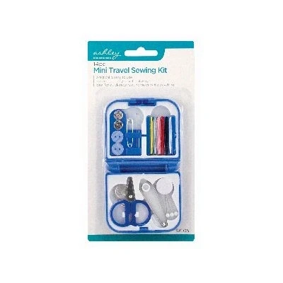 Image of 14pc Travel Sewing Kit Blue By Ashley