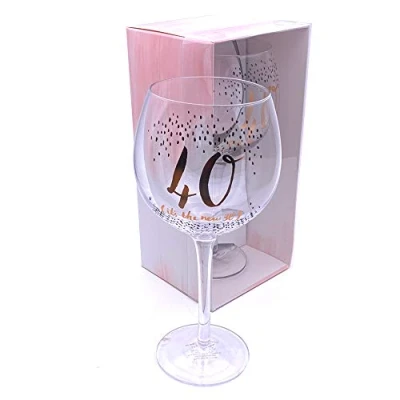 Image of widdop 40th Birthday Luxury Gin Glass Gift Boxed