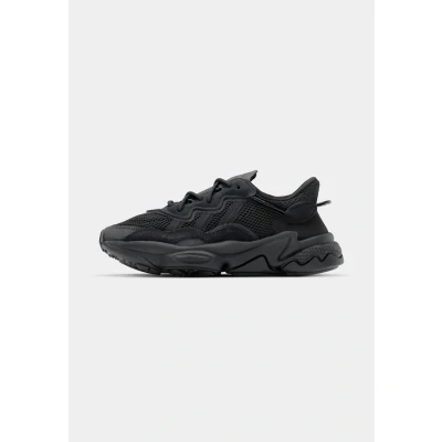 Image of adidas Originals Ozweego Trainers, Size: 3.5, Core black/carbon Leather and textile