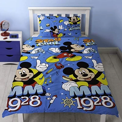 Image of Mickey Mouse Cool Reversible Single Duvet (single) (Blue)