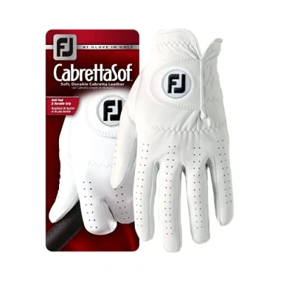 Image of FootJoy CabrettaSof Ladies Golf Glove,White,M L