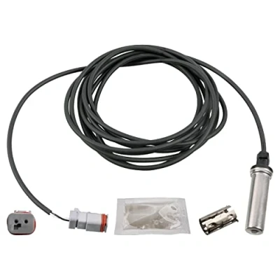Image of 20915970, 21363488 ABS Sensor FEBI BILSTEIN 177008 Front Axle Right with sleeve, grease 1185Ohm 3905mm